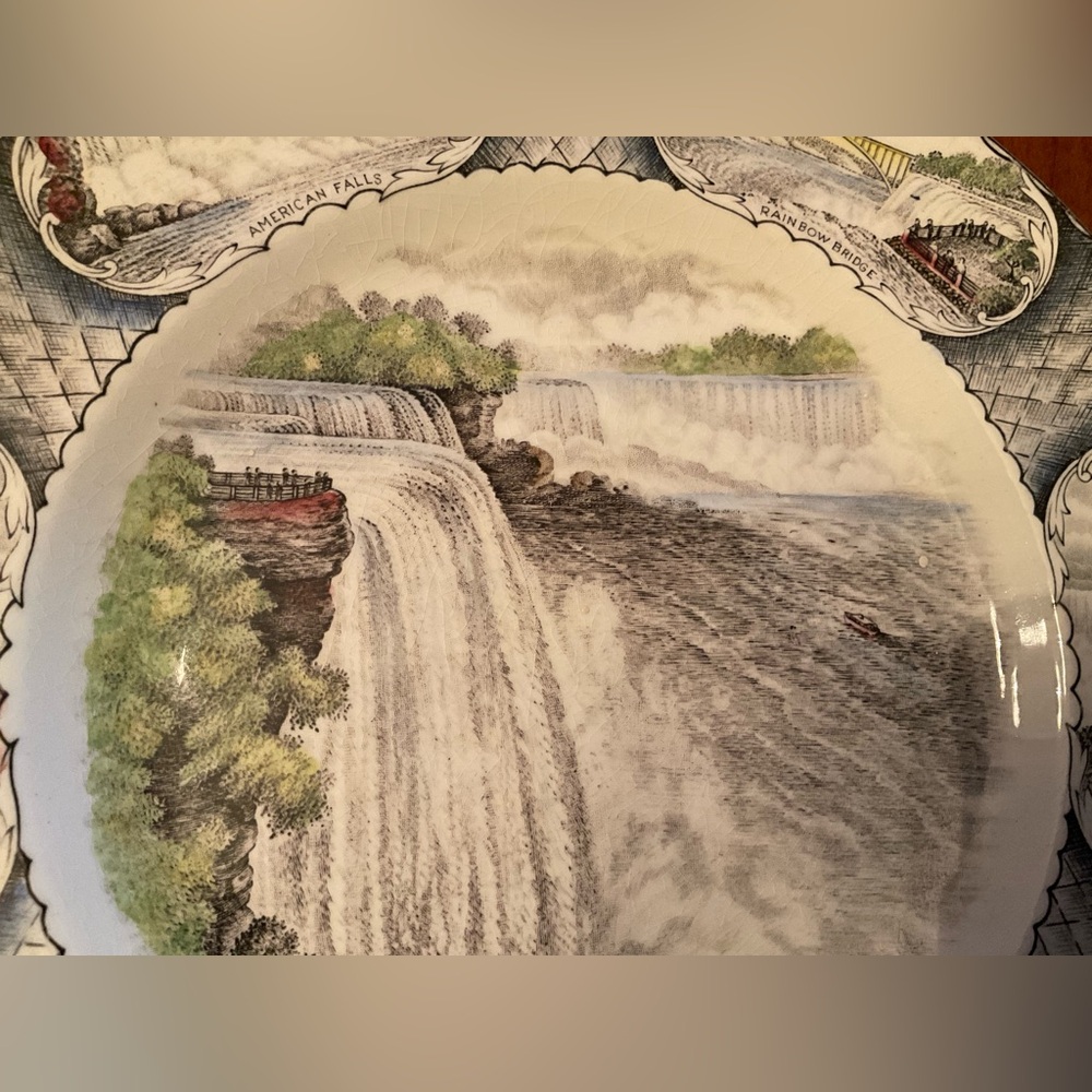 Staffordshire Niagara Falls Plate - Picture 6 of 14